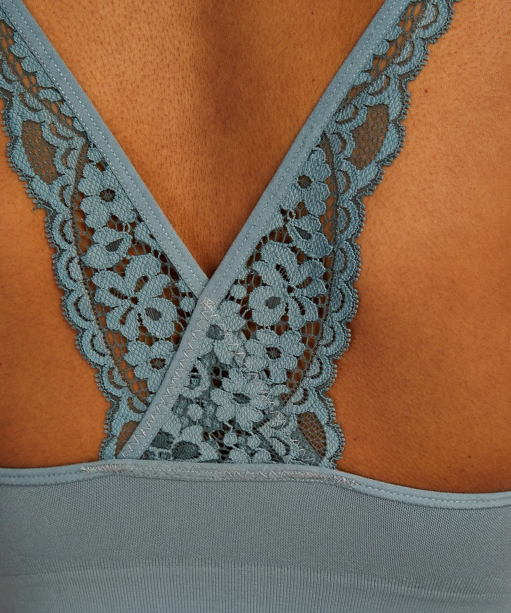 Hunkemöller Dames Lingerie Naadloze Bralette Rose - Groen - Maat M 6 Hunkemöller Dames Lingerie Naadloze Bralette Rose - Groen - Maat M - Afbeelding 6