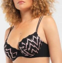 Louisa Bracq - Ziggy Push Up BH - Maat 85C - Roze Zwart - Maximizer Bh - Dames -Sloggi Bikini Winkle 1176x1200