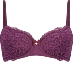 Hunkemöller Dames Lingerie Voorgevormde Beugel Bh Rose - Paars - Maat E75