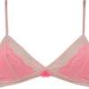 Hunkemöller Dames Bralette Mesh Over Lace - Roze - Maat M