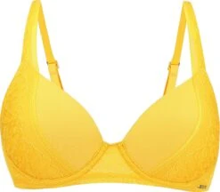 SAPPH - Diana Voorgevormde T-Shirt BH - Maat 95D - Geel - Met Beugel - Dames