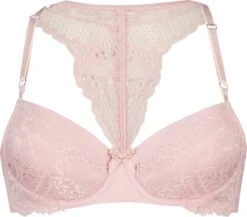 Hunkemöller Dames Lingerie Voorgevormde Beugel Bh Leonie - Roze - Maat C80