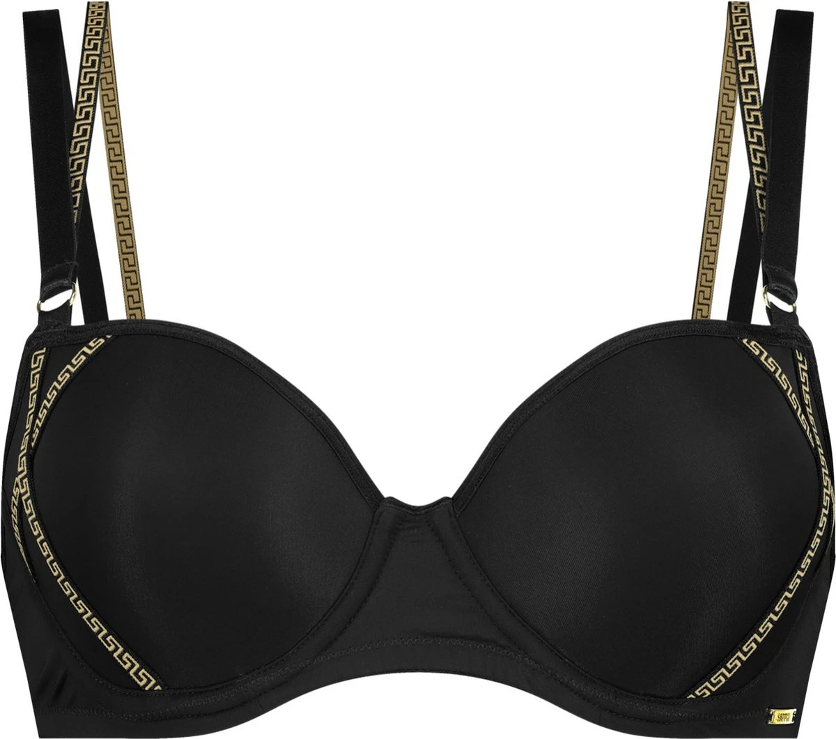 SAPPH - Mistress Voorgevormde BH Zwart - Maat 75D - Goud Zwart - Met Beugel - Dames 1 SAPPH - Mistress Voorgevormde BH Zwart - Maat 75D - Goud Zwart - Met Beugel - Dames