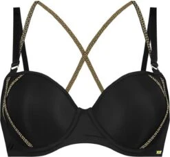 SAPPH - Mistress Voorgevormde BH Zwart - Maat 80E - Goud Zwart - Met Beugel - Dames -Sloggi Bikini Winkle 1200x1102 1