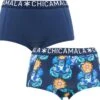 Chicamala Dames 2P Boxershorts Buddha Blauw - M