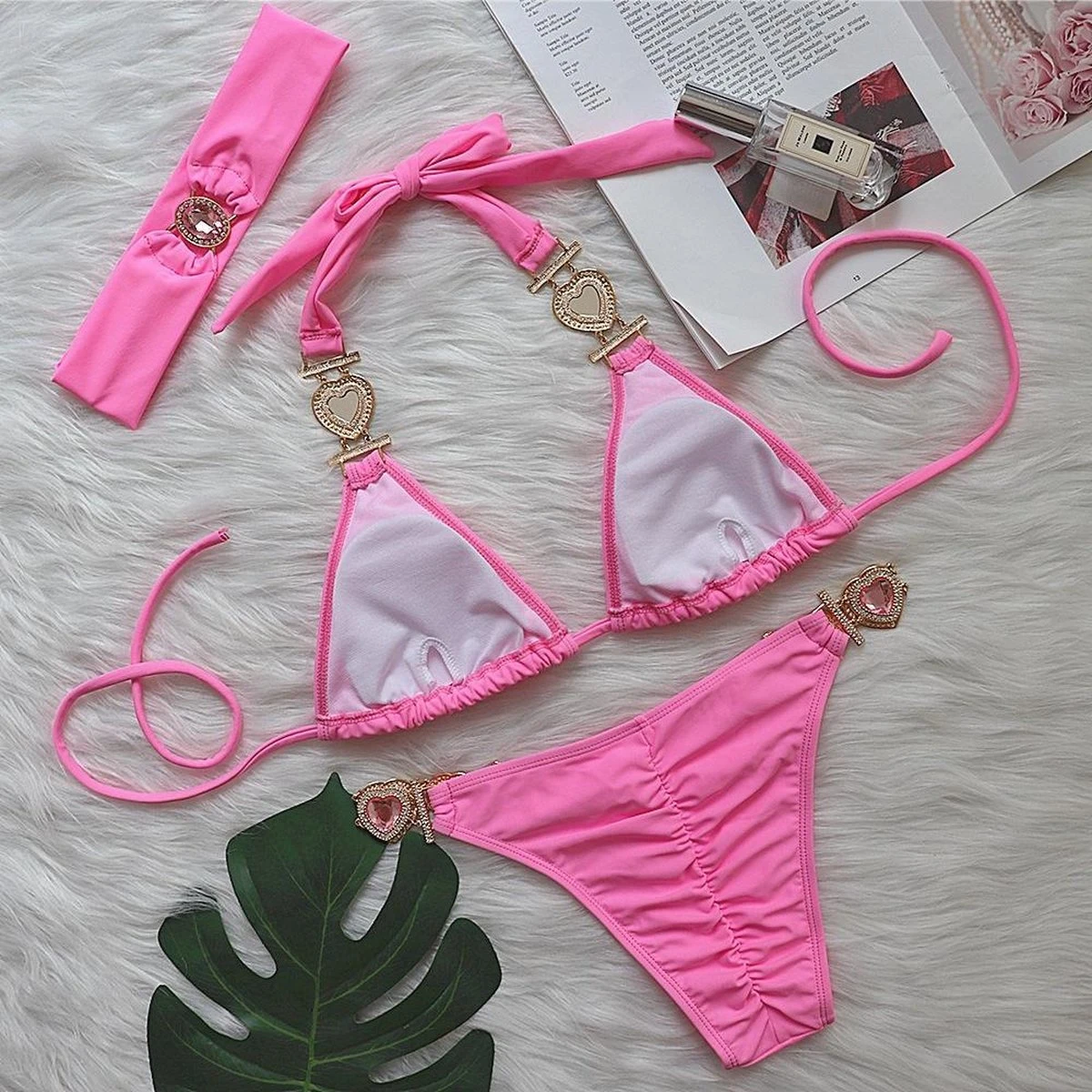 Merkloos Zomer Uitverkoop - Trendy Bikini - Juwelen Bikini's - Bikini - Strandmode - Hippe Bikini - Bikini Met Haarband 9 Merkloos Zomer Uitverkoop - Trendy Bikini - Juwelen Bikini's - Bikini - Strandmode - Hippe Bikini - Bikini Met Haarband - Afbeelding 9