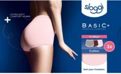 Sloggi Basic+ Maxi C3P Dames Onderbroek - Maat 46 -Sloggi Bikini Winkle 1200x740