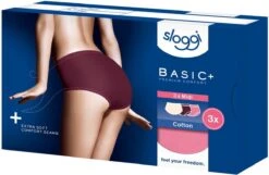 Sloggi Basic+ Midi C3P Dames Onderbroek - Maat 46 -Sloggi Bikini Winkle 1200x781