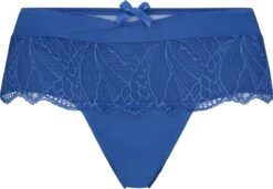 Hunkemöller Dames Lingerie Hoge Boxerstring Alice I AM Danielle - Blauw - Maat 3XL