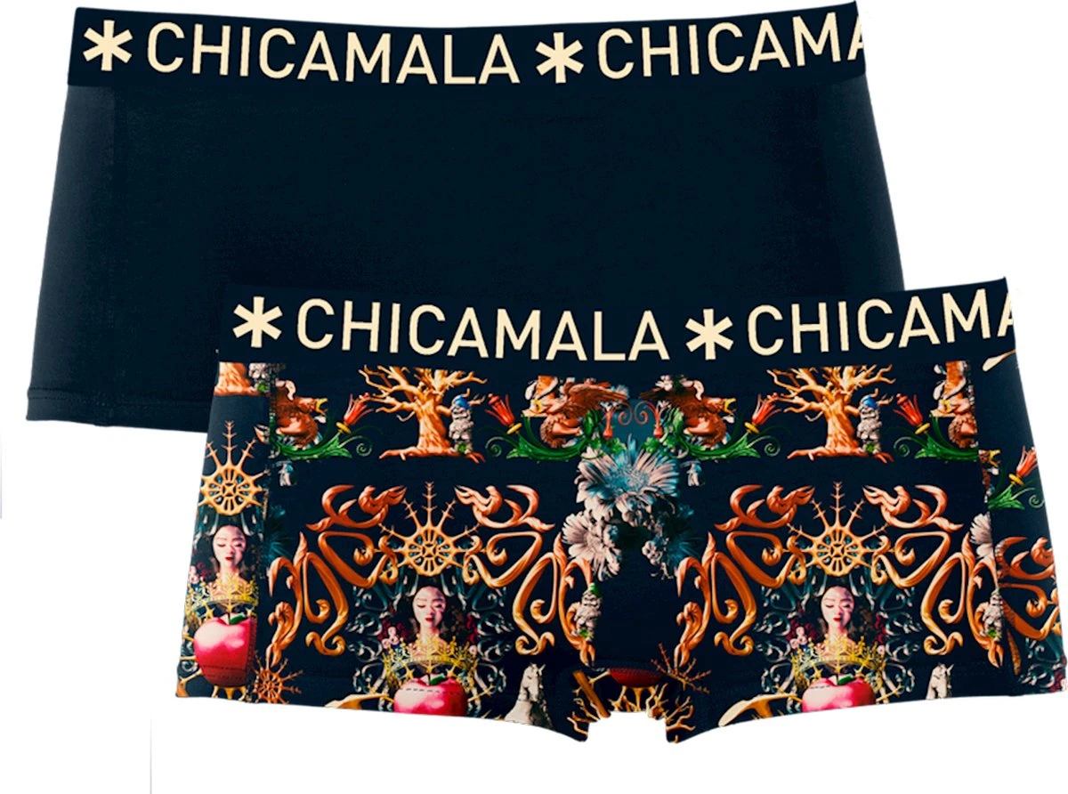 Chicamala Dames 2P Boxershorts Snowwhite Multi - XL 7 Chicamala Dames 2P Boxershorts Snowwhite Multi - XL - Afbeelding 7