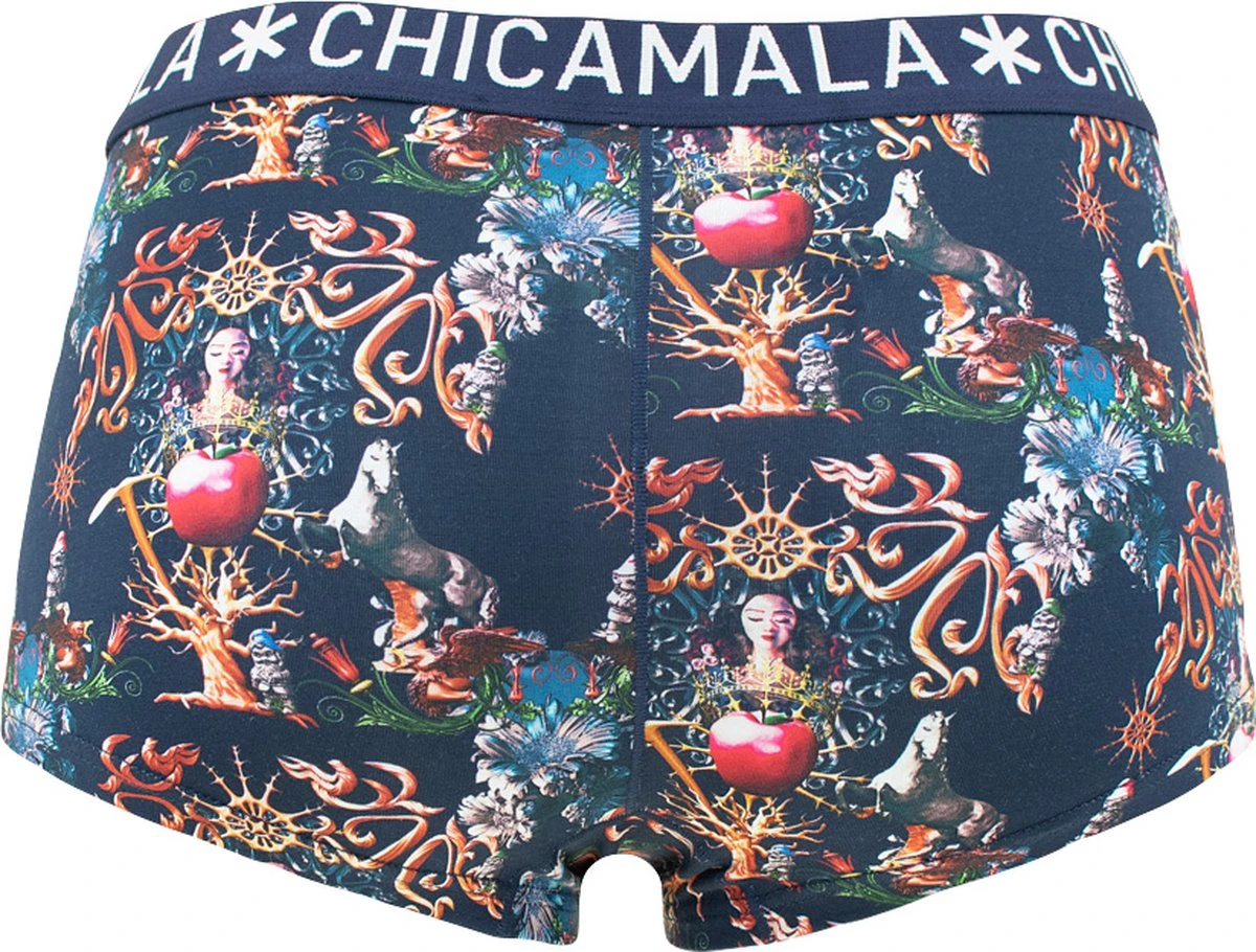 Chicamala Dames 2P Boxershorts Snowwhite Multi - XL 3 Chicamala Dames 2P Boxershorts Snowwhite Multi - XL - Afbeelding 3