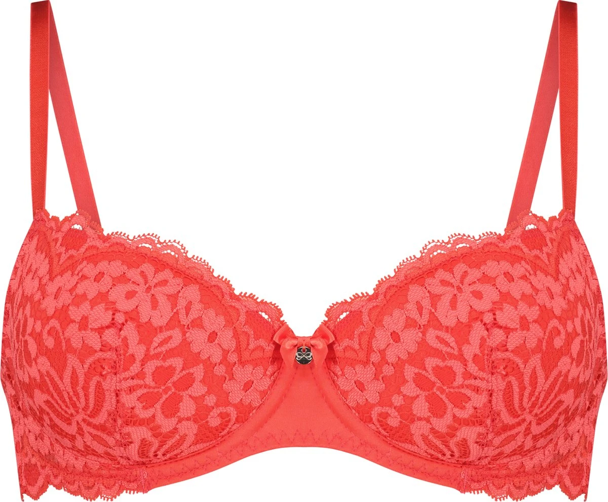 Hunkemöller Dames Lingerie Voorgevormde Beugel Bh Rose - Rood - Maat C75 1 Hunkemöller Dames Lingerie Voorgevormde Beugel Bh Rose - Rood - Maat C75