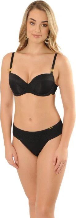 SAPPH - Roma Voorgevormde BH - Maat 80C - Zwart - Met Beugel - Dames -Sloggi Bikini Winkle 419x1200