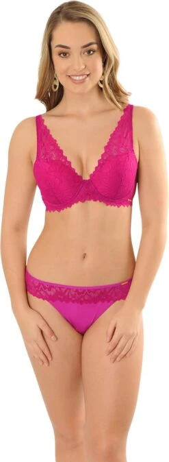 SAPPH - Flora Voorgevormde BH Fuchsia - Maat 80F - Fuchsia Roze - Met Beugel - Dames -Sloggi Bikini Winkle 440x1200