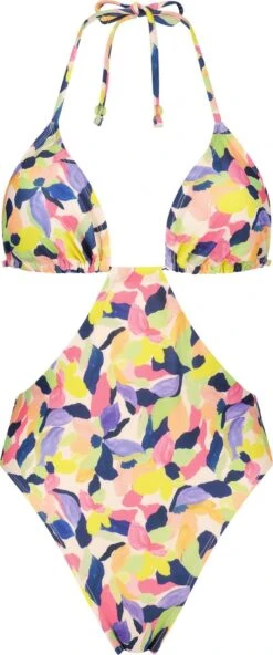 Hunkemöller Dames Badmode Badpak Hawaii - Wit - Maat 38