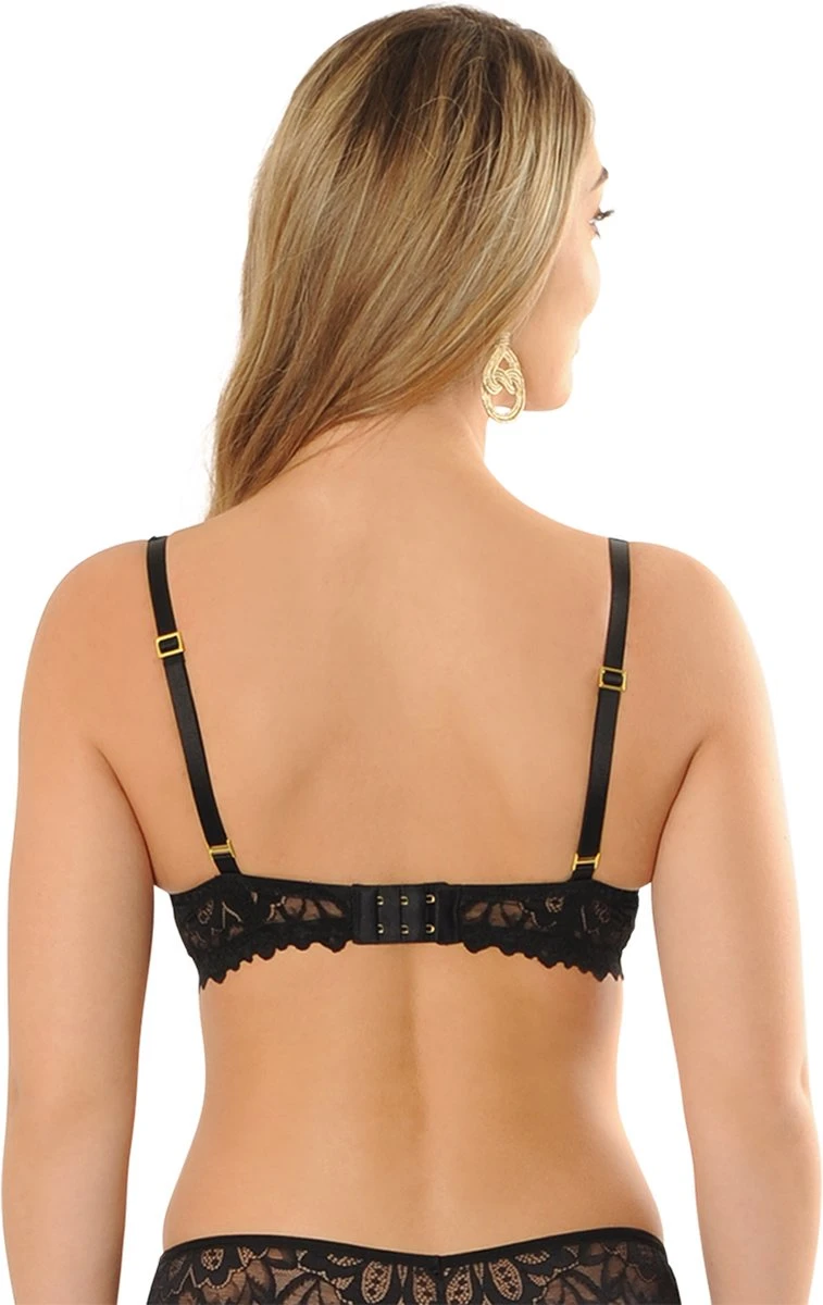 SAPPH - Flora Voorgevormde BH Zwart - Maat 80B - Zwart - Met Beugel - Dames 8 SAPPH - Flora Voorgevormde BH Zwart - Maat 80B - Zwart - Met Beugel - Dames - Afbeelding 8