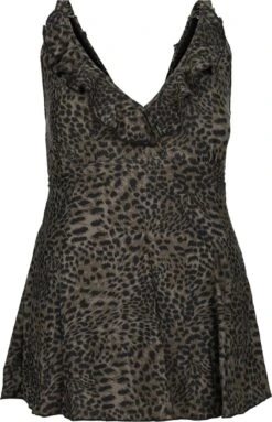 Paprika Dames Badjurk Met Luipaardprint - Zwempak - Maat 54