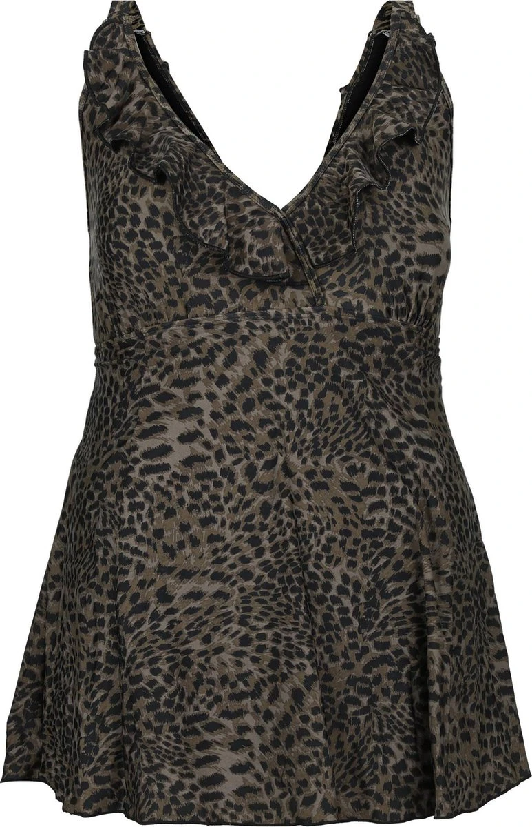 Paprika Dames Badjurk Met Luipaardprint - Zwempak - Maat 54 1 Paprika Dames Badjurk Met Luipaardprint - Zwempak - Maat 54