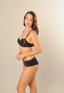 SAPPH - Mistress Voorgevormde BH Zwart - Maat 80E - Goud Zwart - Met Beugel - Dames -Sloggi Bikini Winkle 831x1200 128