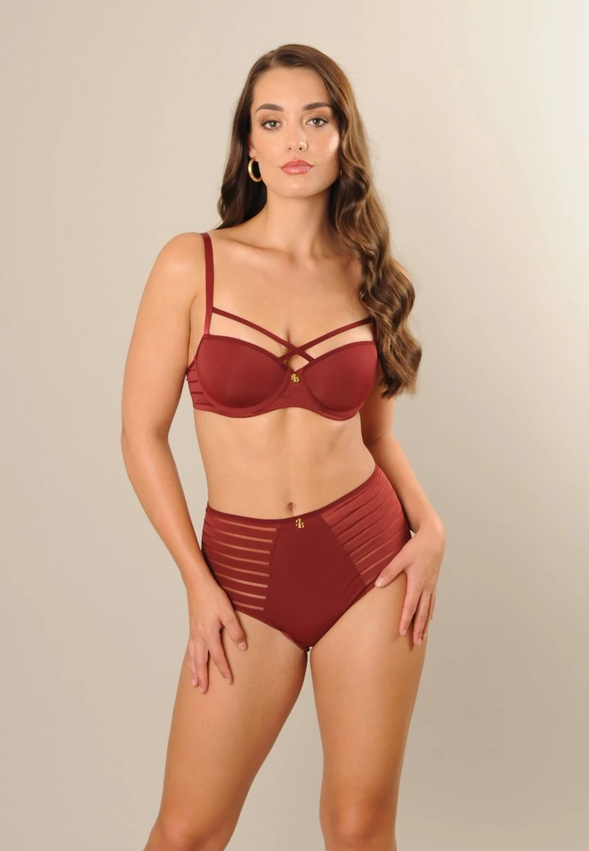 SAPPH - Iconic High Slip Bordeaux - Maat XL - Rood - Dames 2 SAPPH - Iconic High Slip Bordeaux - Maat XL - Rood - Dames - Afbeelding 2